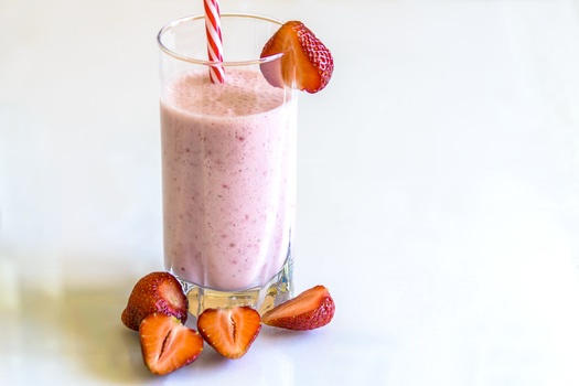 Delicious strawberry smoothie