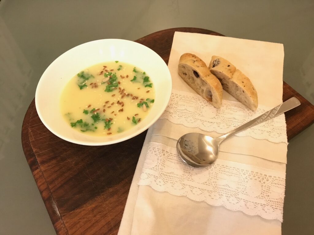 Leek, Potatoes and Truffle soup
